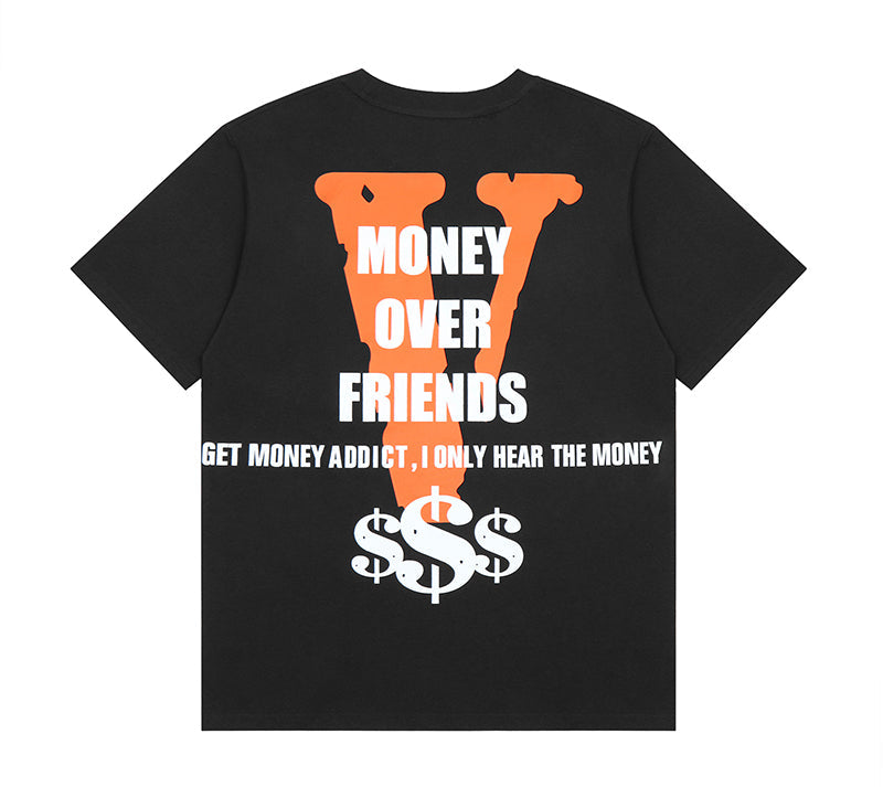 Vlone Money Over Friends T-Shirt Black