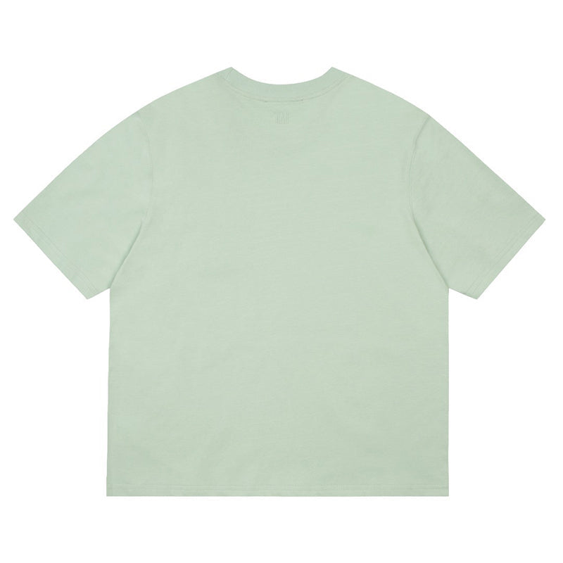 AMI Paris Oversized Logo-Appliquéd Cotton-Jersey T-Shirt Light Green