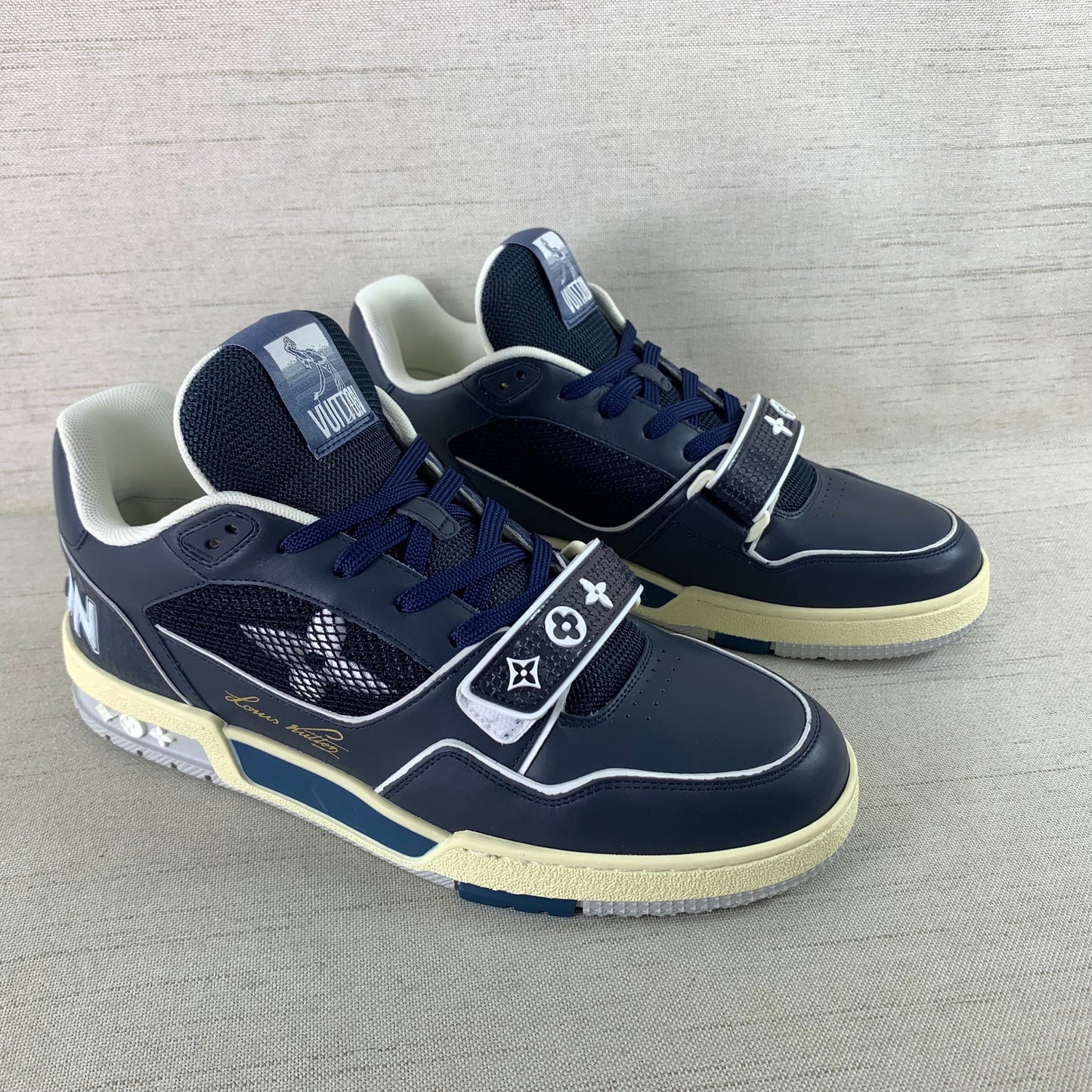 Louis Vuitton LV Trainer Navy Mesh