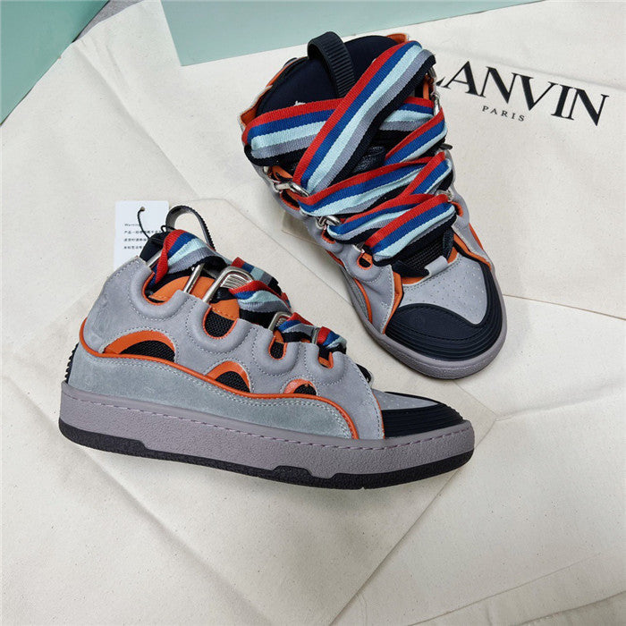 Lanvin Curb Sneaker Grey Orange