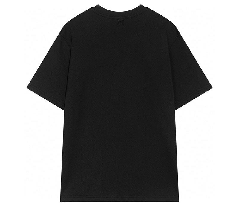 AMI Paris logo-patch Cotton T-shirt Black