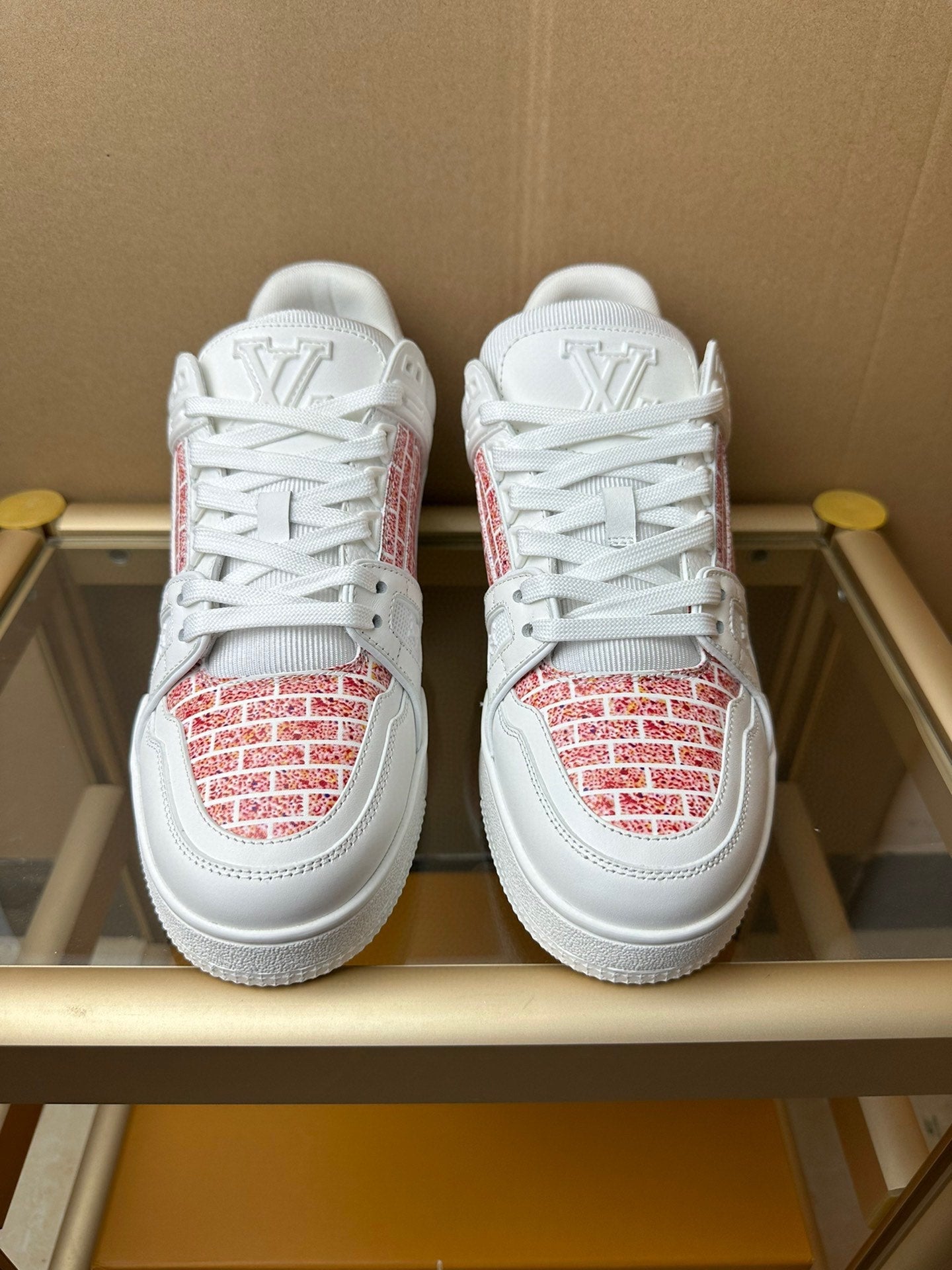 Louis Vuitton LV Trainer Lady Pink White Red