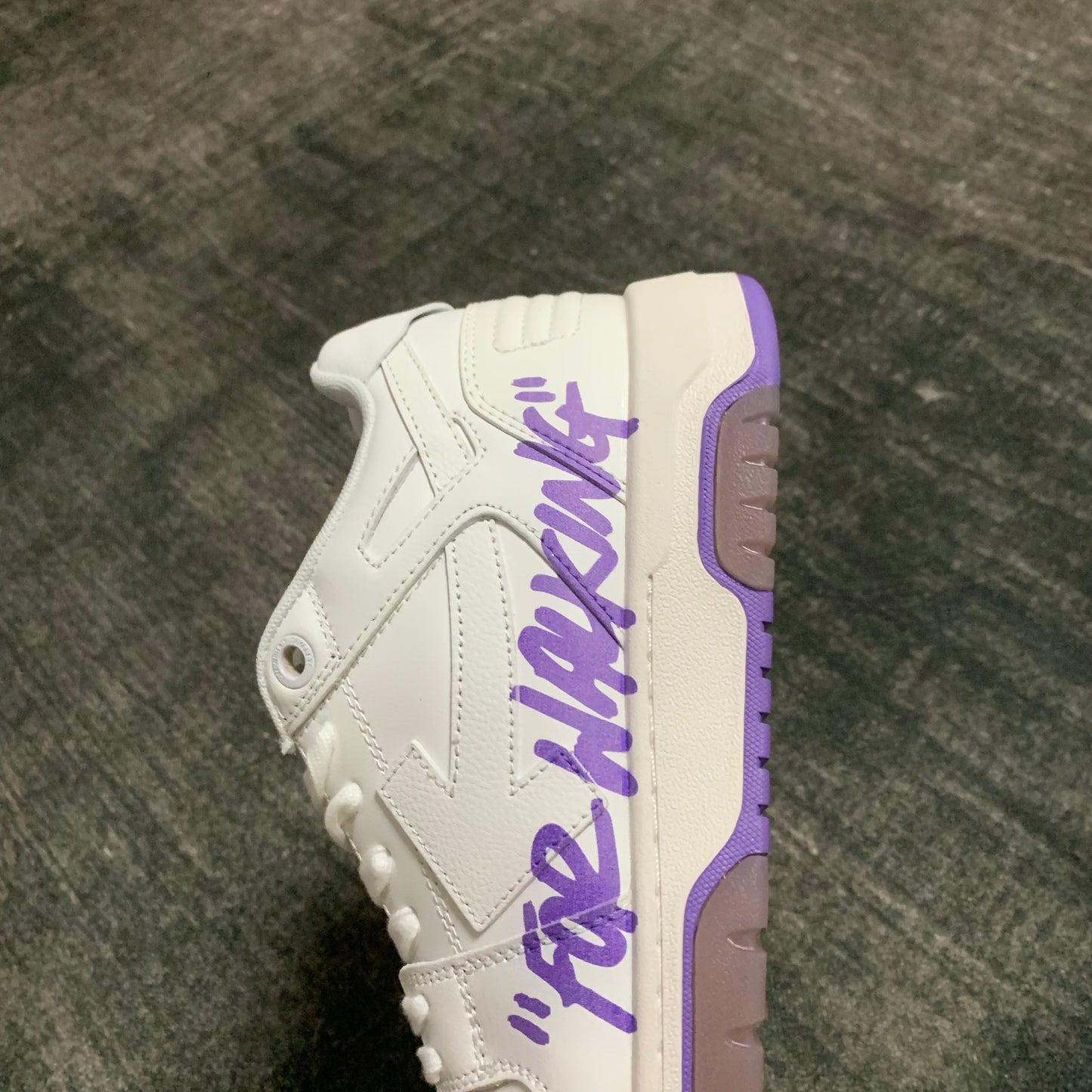 Off-White Out of Office 'For Walking' White Purple.
