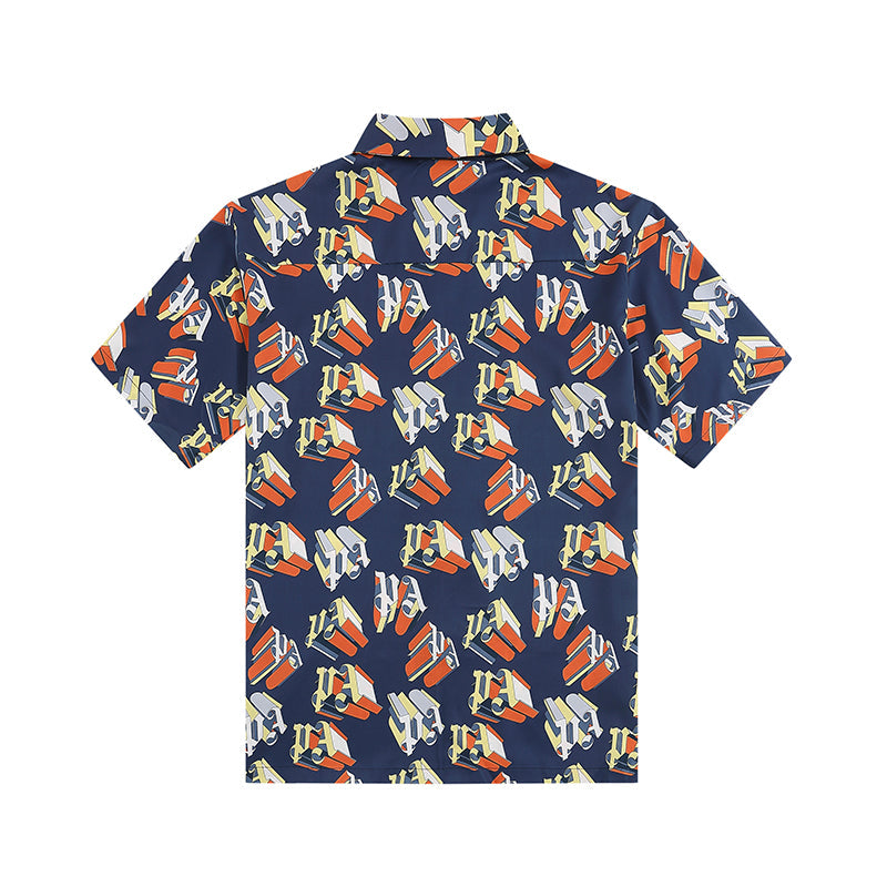 Palm Angels PA Bowling Shirt Blue