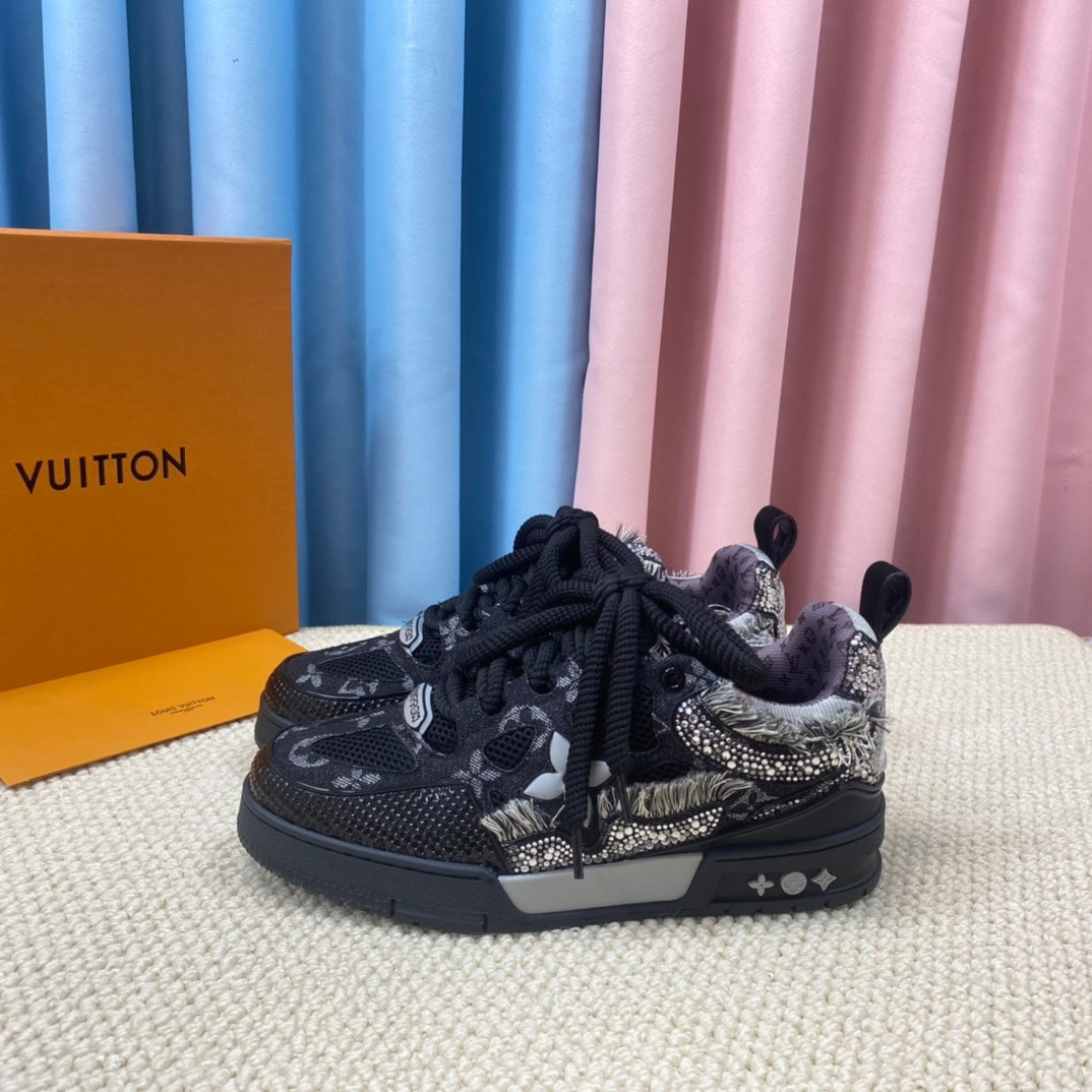 Louis Vuitton Skate Trainer Black Swarovski Monogram
