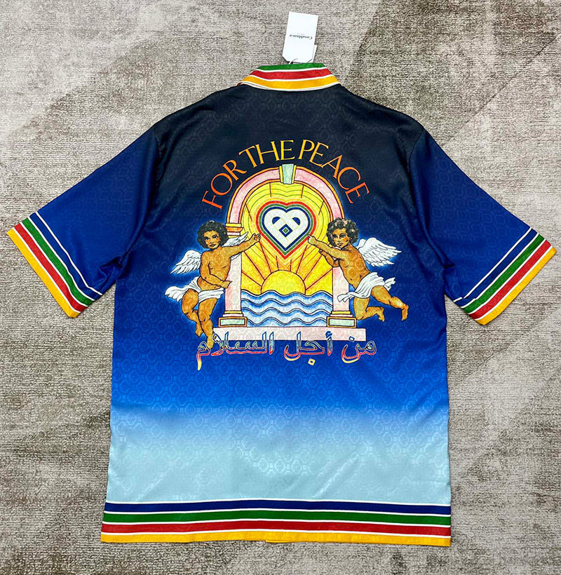 Casablanca Cuban Collar Short-Sleeve Shirt 'Studio De Musique'