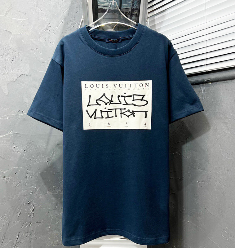 Louis Vuitton Signature Print T-shirt Navy