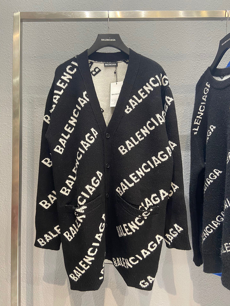 Balenciaga Logo Cardigan
