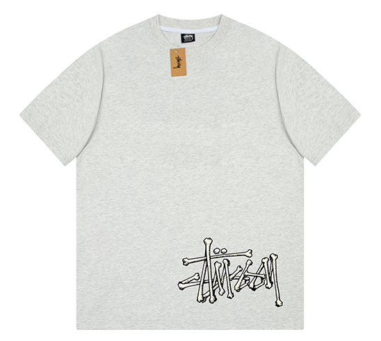 Stussy Bones Stock T-Shirt Grey