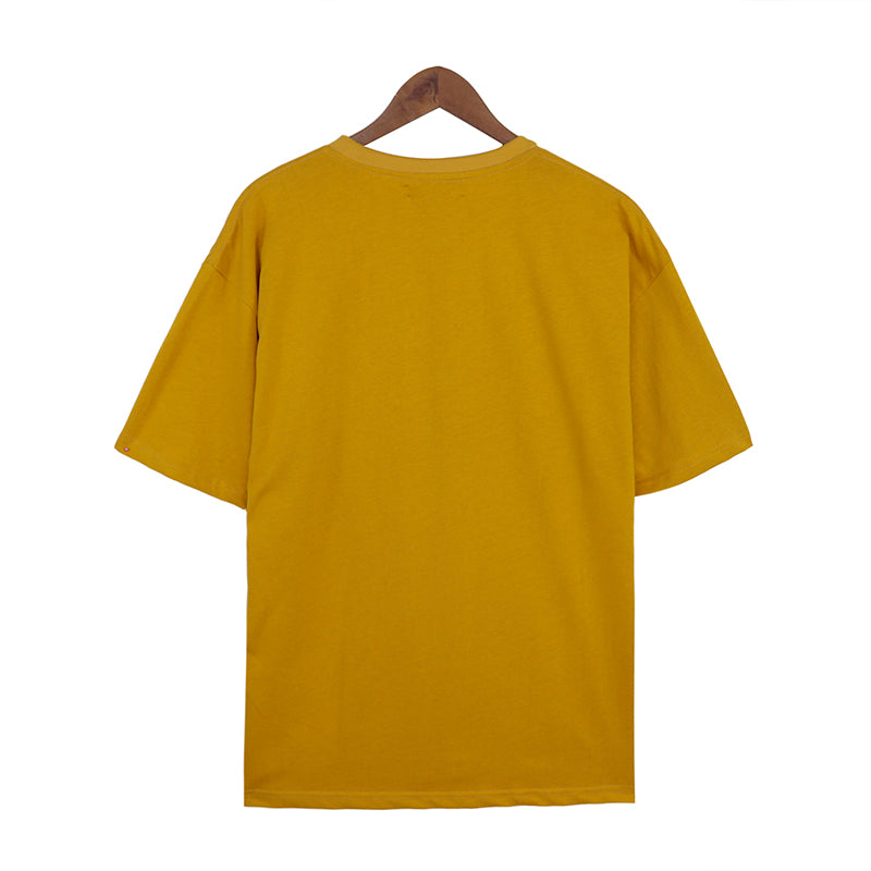 AMIRI STAGGERED CHROME PRINT T-SHIRT YELLOW