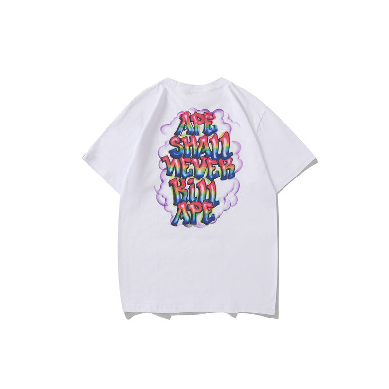 BAPE Ape Shall Never Kill Ape Tee White
