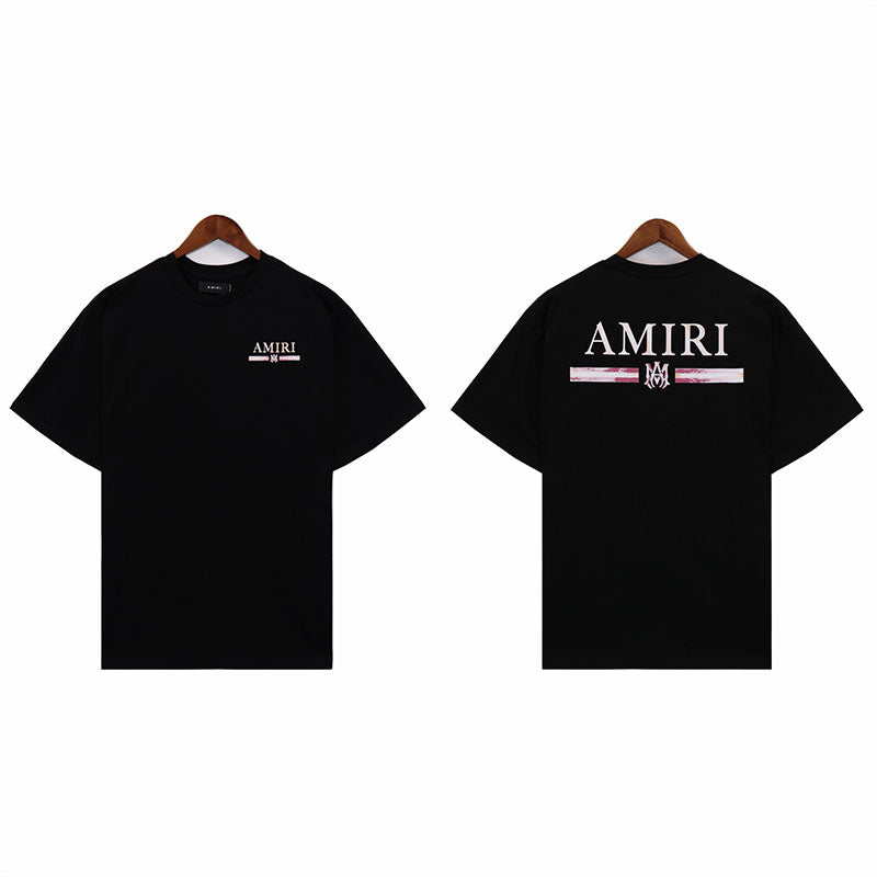 AMIRI MA WATERCOLOR BAR TEE BLACK