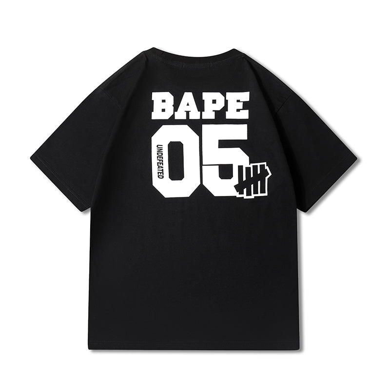 BAPE x UNDEFEATED COLLEGE Tee Black