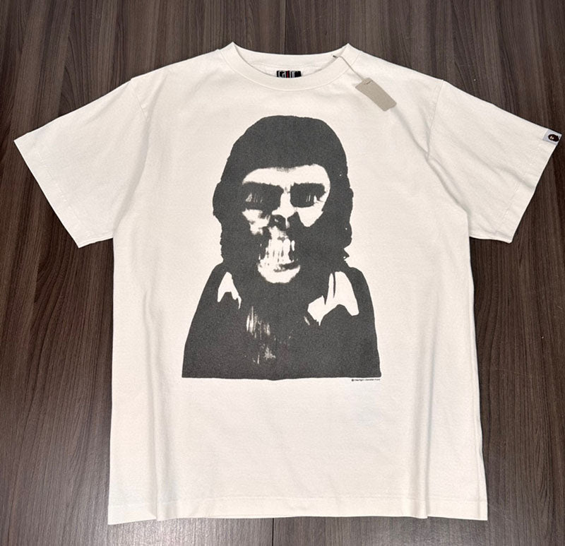 BAPE x Saint Mxxxxxx Skull Tee Vintage White