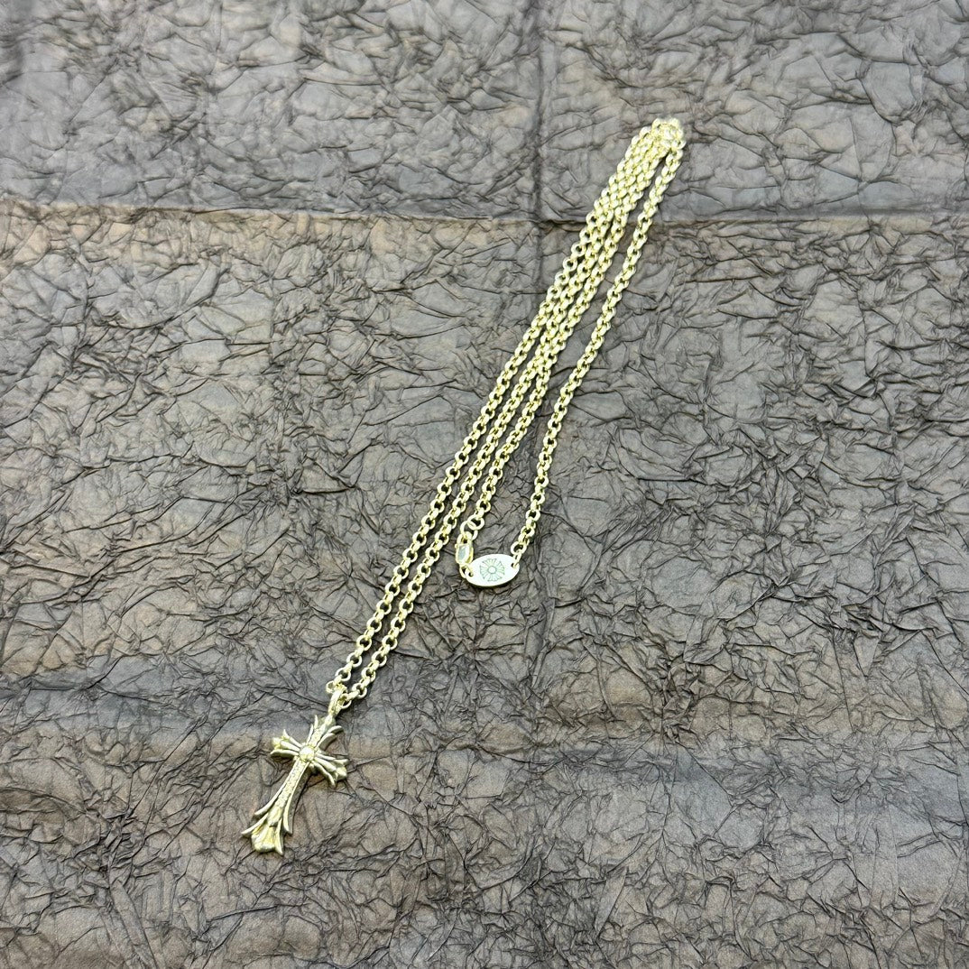 Chrome Hearts - Cross Tiny Pavé After Diamond Necklace