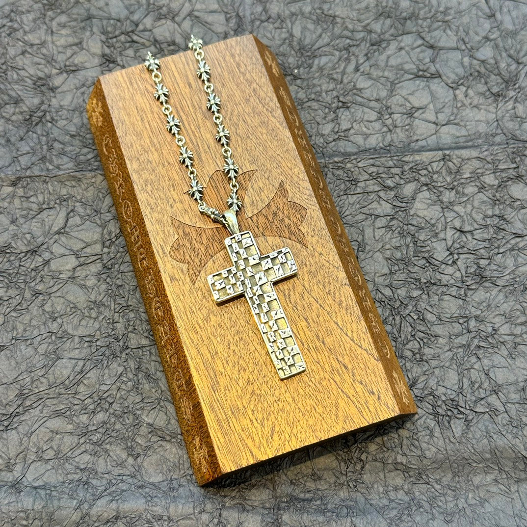 Chrome Hearts - Cross chess pendant necklace