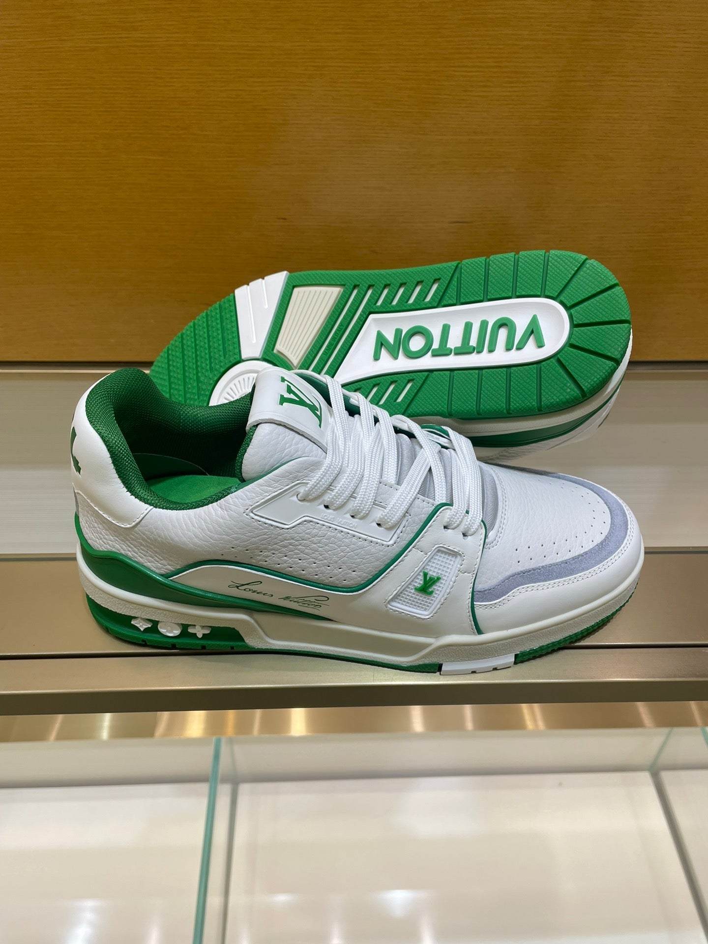 Louis Vuitton Trainer #54 Signature White Green