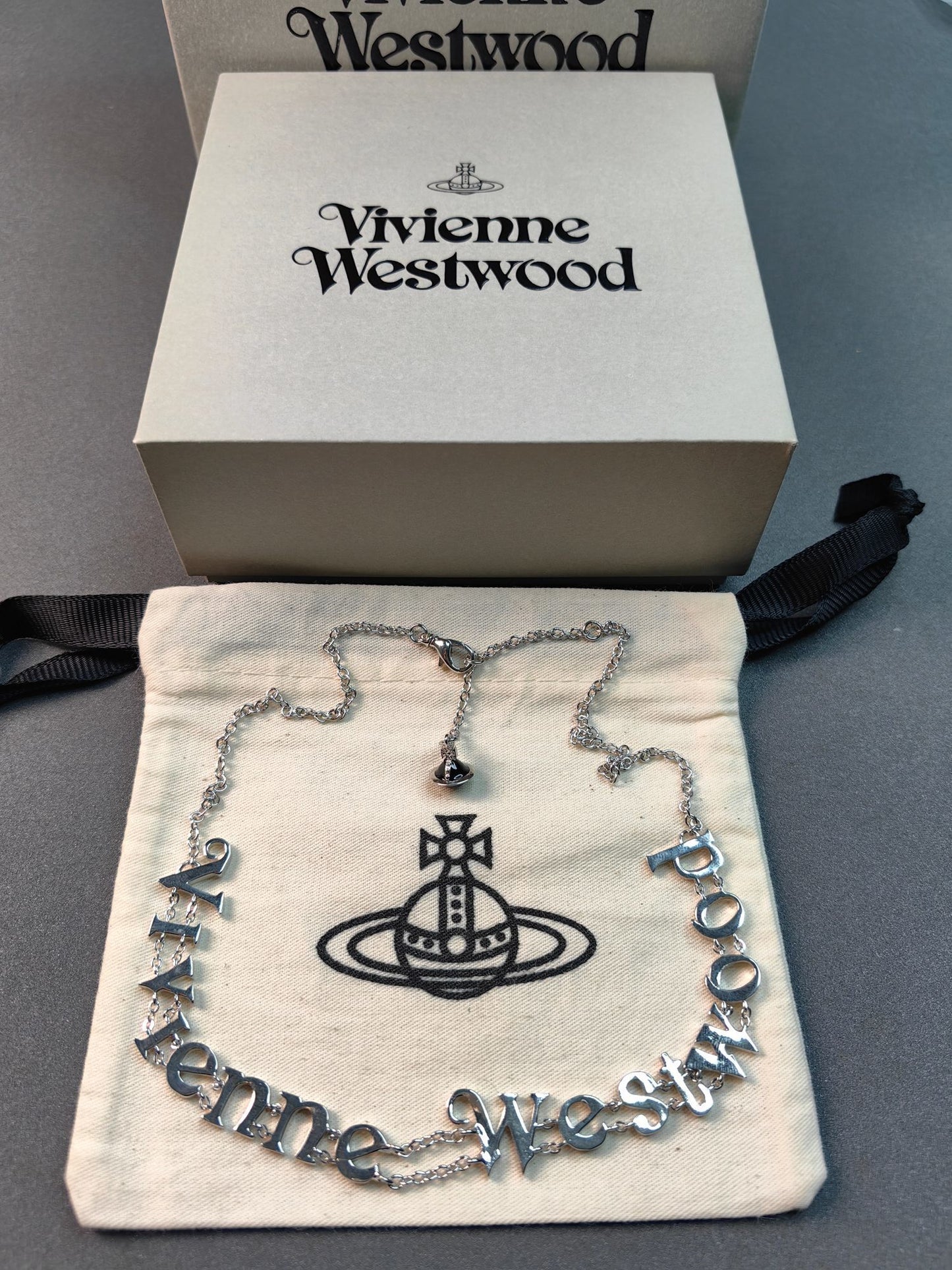 Vivienne Westwood Small logo Necklace Silver