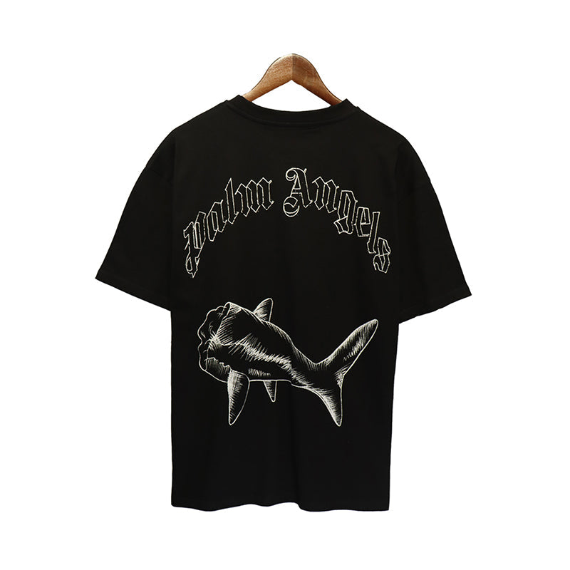 Palm Angels Broken Shark Classic T-Shirt Black