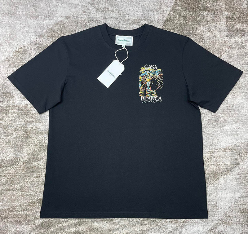 CASABLANCA Mushroom Goddess T-Shirt Black
