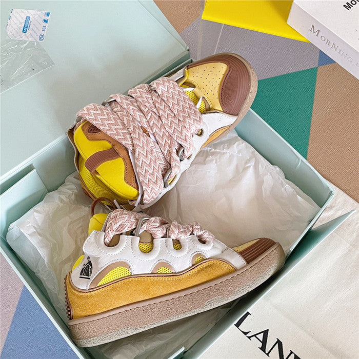 Lanvin Curb Sneaker Yellow Beige.