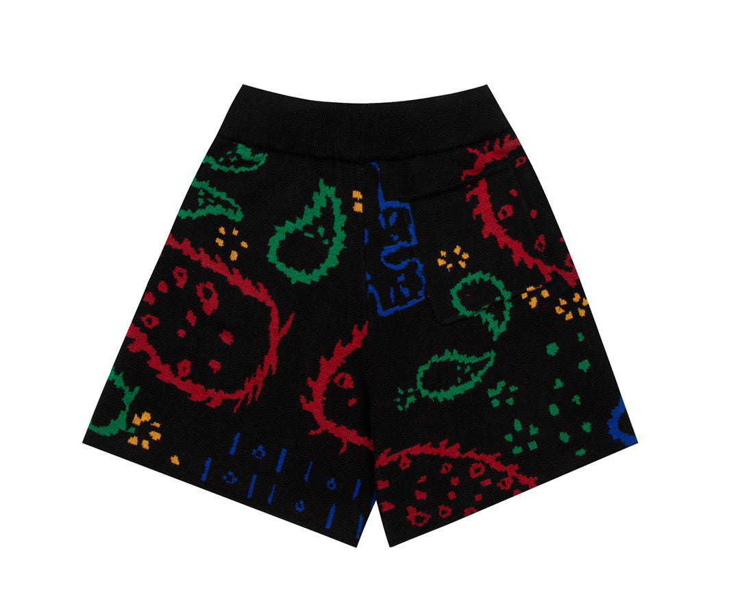 Rhude Bandana Short 'Black/Multicolor'