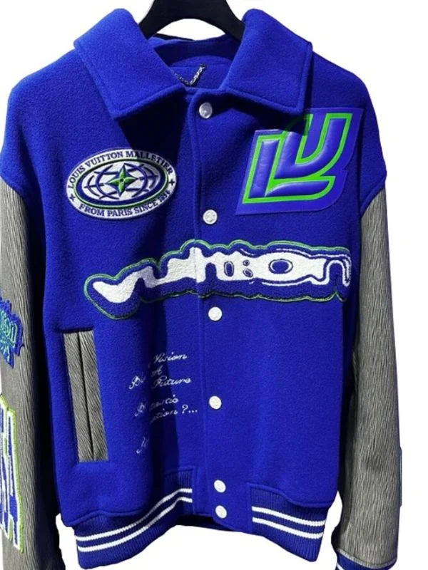 Louis Vuitton 2023 Blue & Grey Varsity Jacket