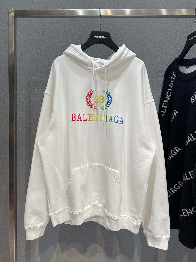 Balenciaga Rainbow-Logo Hoodie