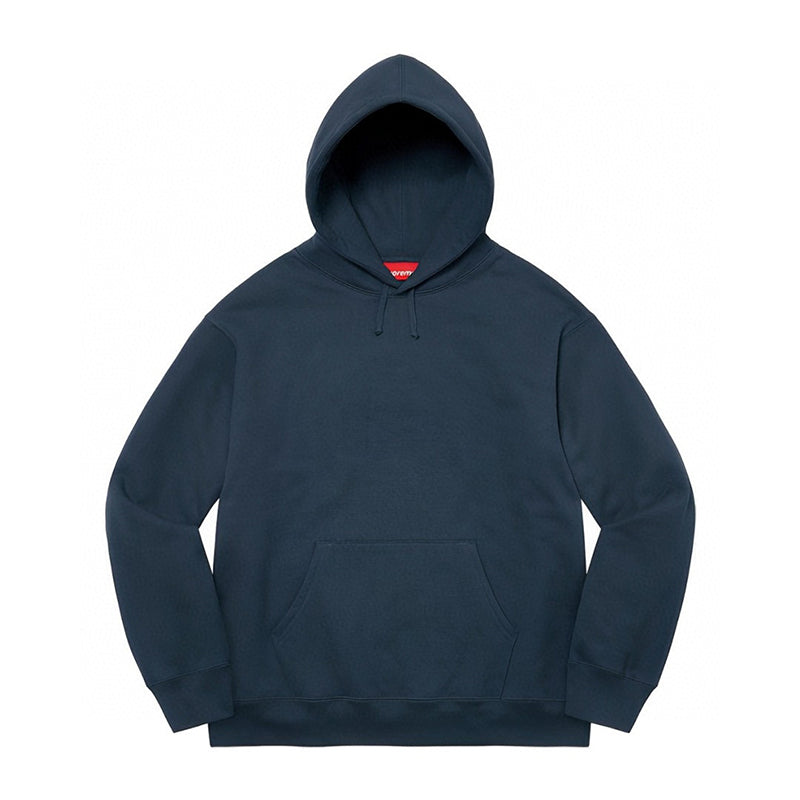 Supreme Satin Applique Hooded Sweatshirt (FW24) Navy