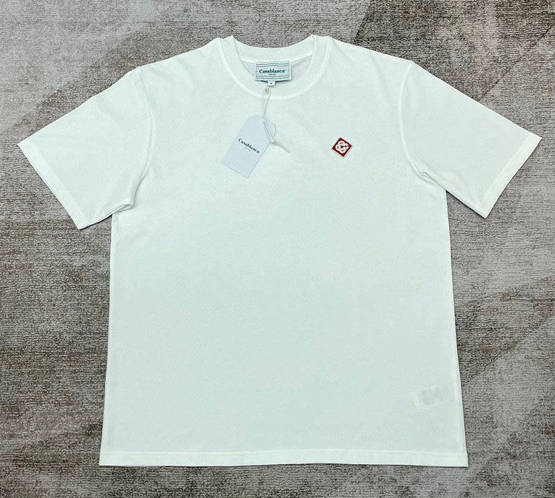 CASABLANCA Diamond Logo Patch T-Shirt White
