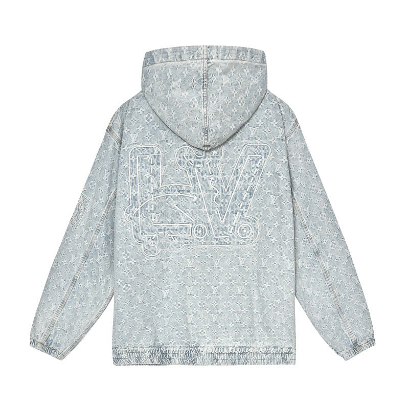 Louis Vuitton x NBA Zip-Through Hoodie Blue