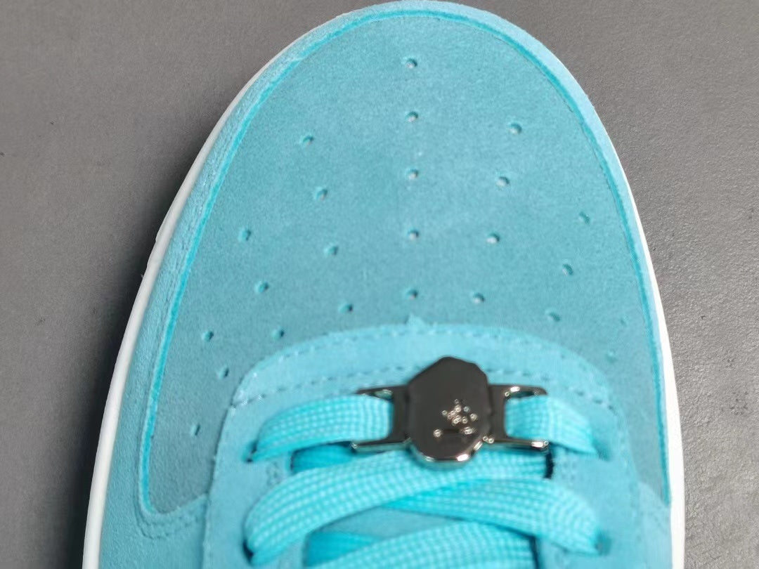 A Bathing Ape Bape Sta Low Blue suede