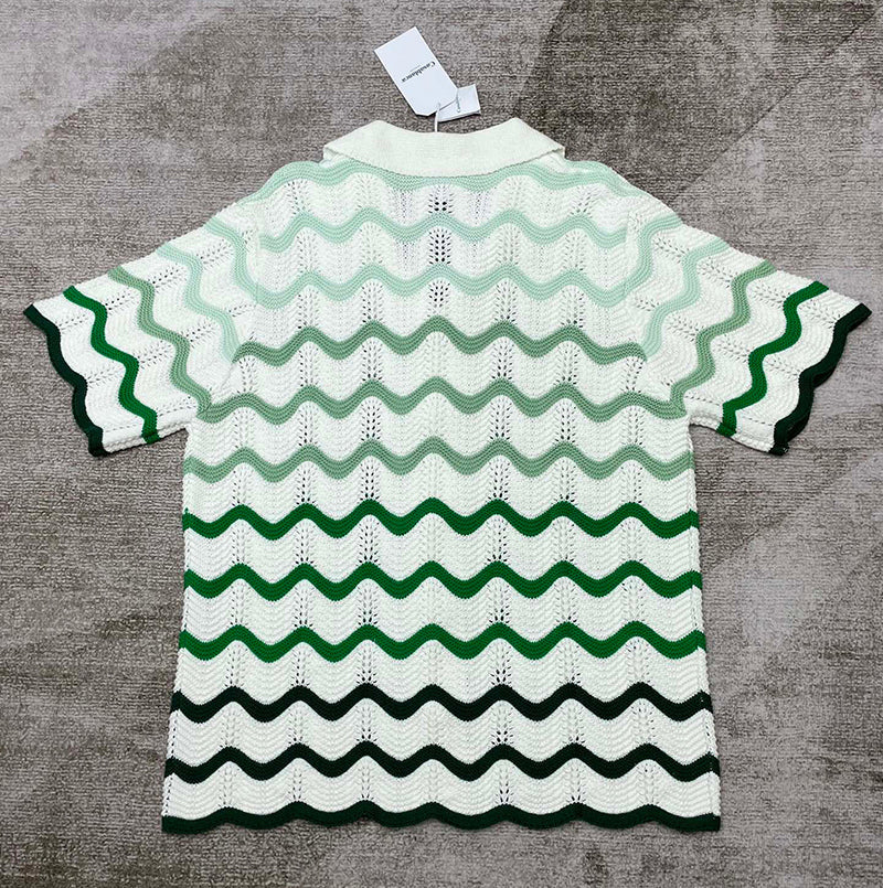 CASABLANCA Gradient Wave Texture Shirt