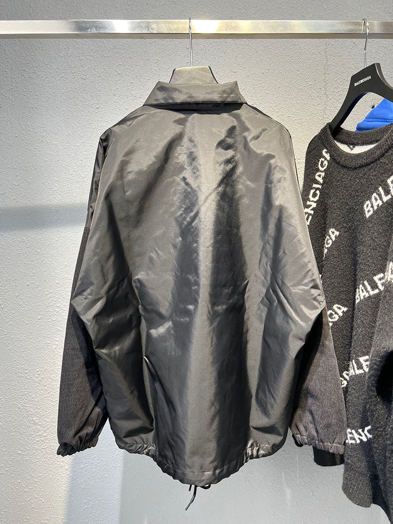 Balenciaga Black Logo zip-up Track Jacket