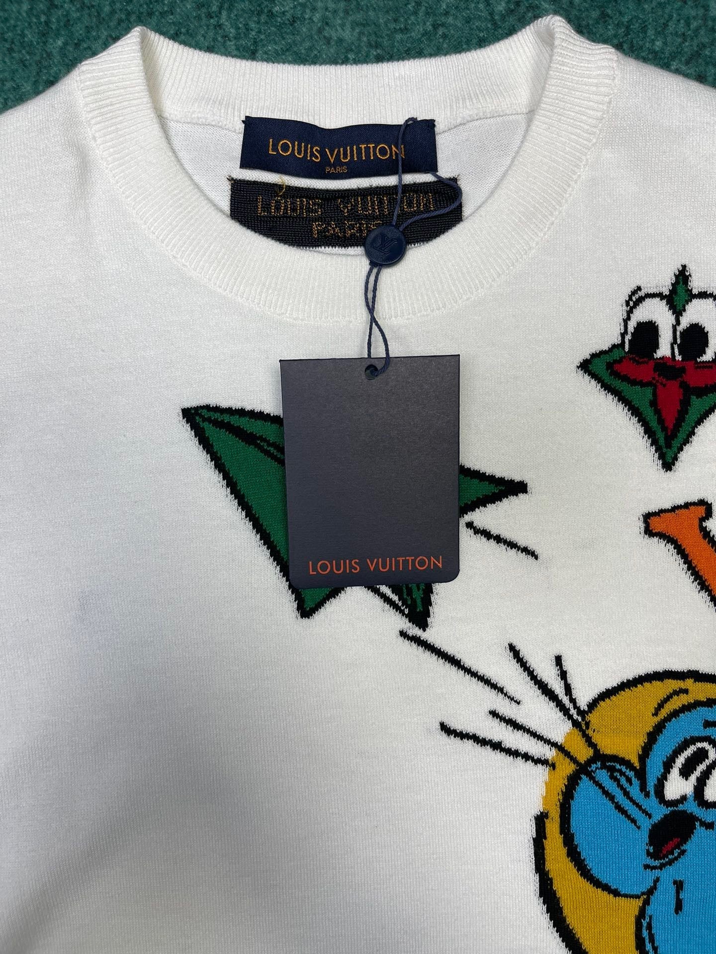 Louis Vuitton Monogram Comics Intarsia Short-Sleeved Crewneck Multicolor