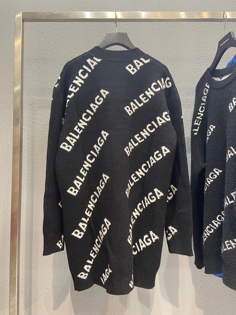 Balenciaga Logo Cardigan