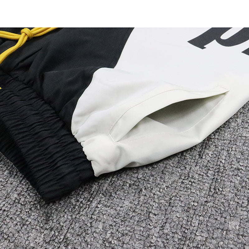 Rhude Panel Logo Shorts Black/White/Multi
