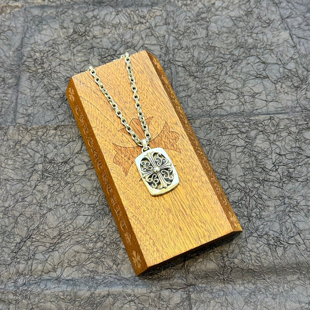 Chrome Hearts - Sterling Silver Keeper Pendant With Cable Chain Designer