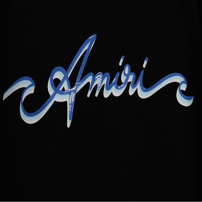 AMIRI Logo-Print Cotton T Shirt Black