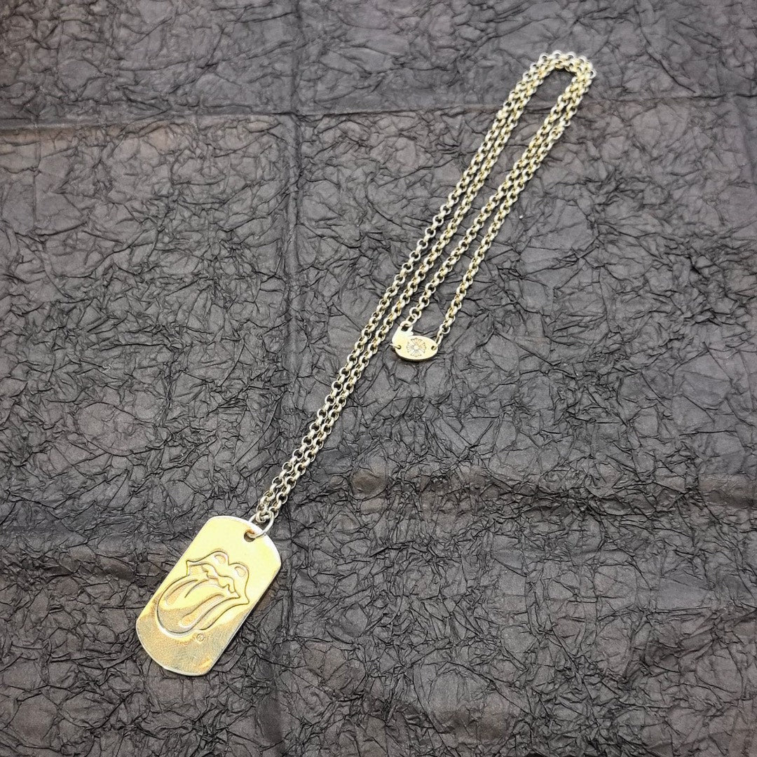 Chrome Hearts - Rolling Stones Dog Tag Pendant Necklace