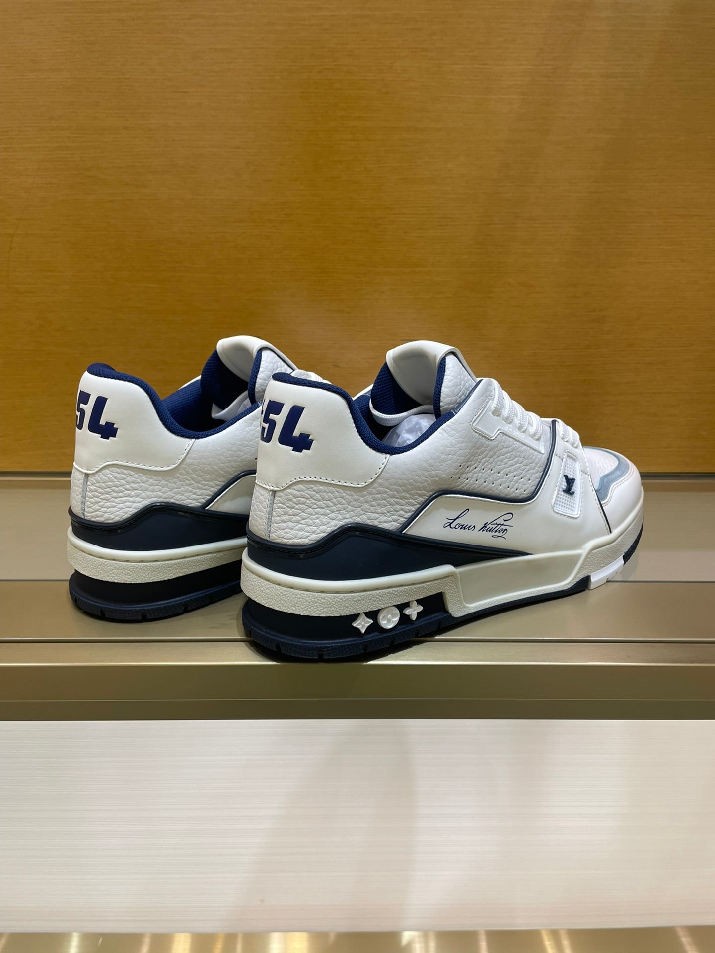 Louis Vuitton Trainer #54 Signature White Blue