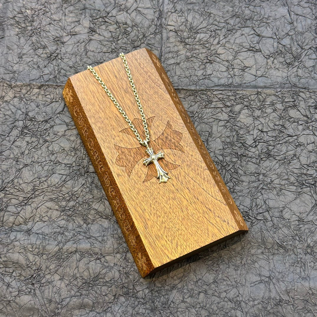 Chrome Hearts - Cross Tiny Pavé After Necklace