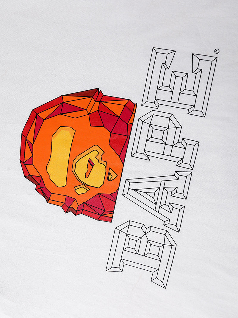 BAPE Polygon Ape Head Tee White
