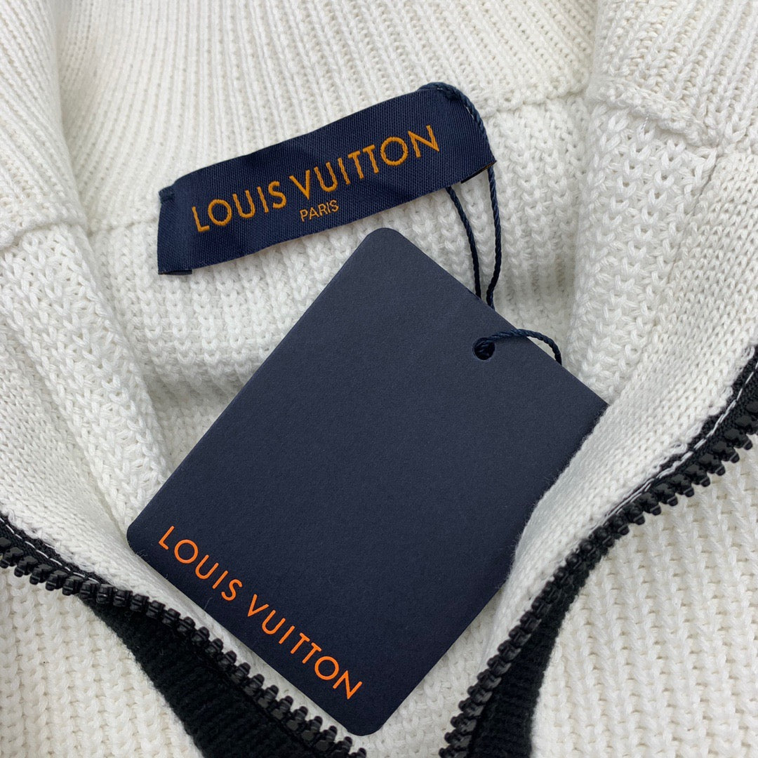 Louis Vuitton Jersey High Neck Half Zip