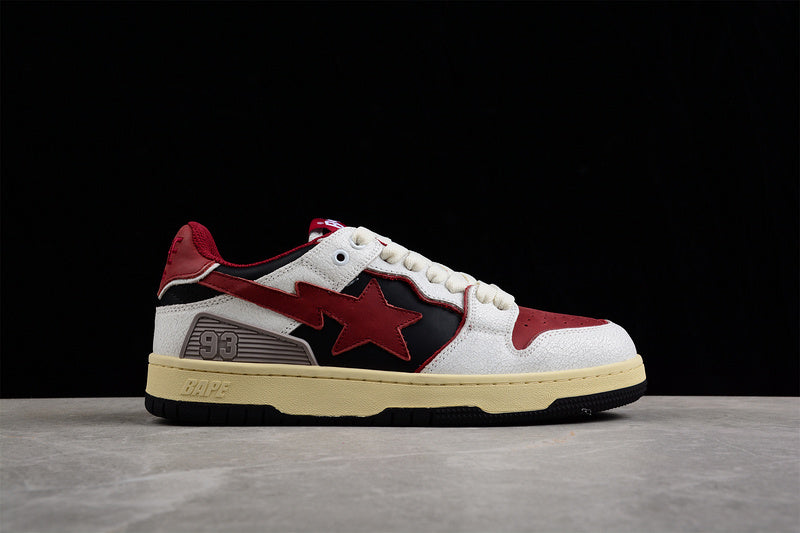 A Bathing Ape Bape SK8 Sta Vintage White Red