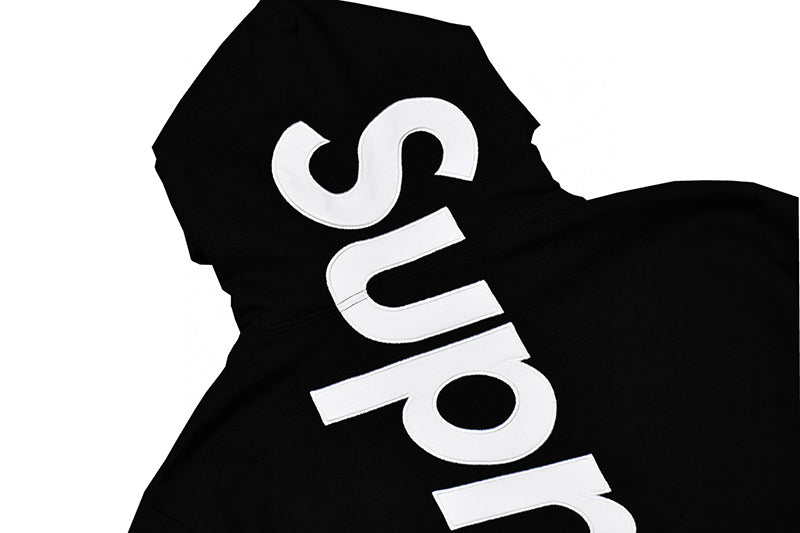Supreme Satin Applique Hooded Sweatshirt (FW24) Black