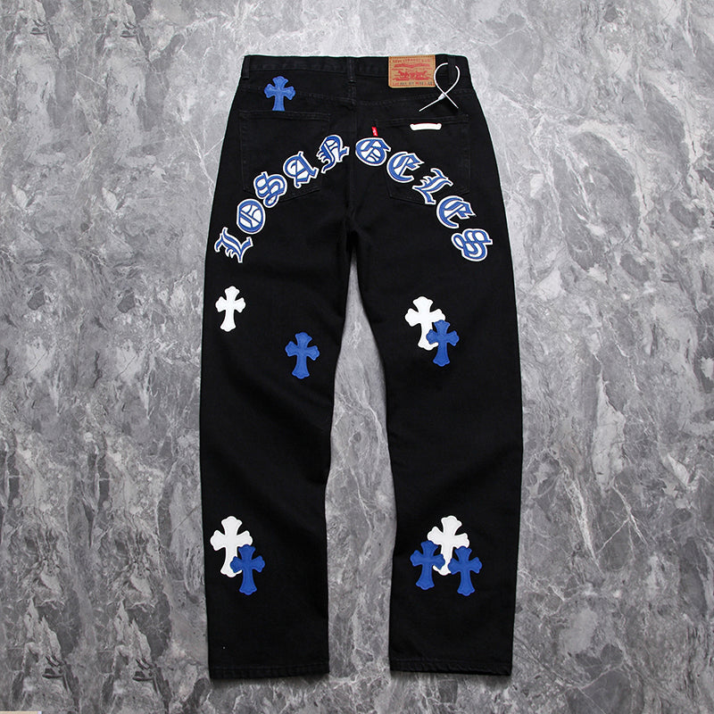 Chrome Hearts Los Angeles Exclusive Levi's Cross Patch Jeans