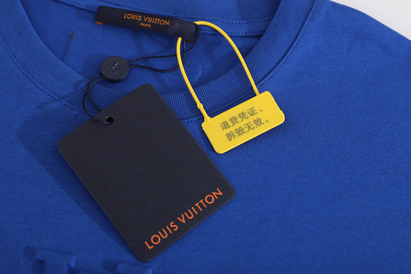 Louis Vuitton LV Debossed Tee Blue