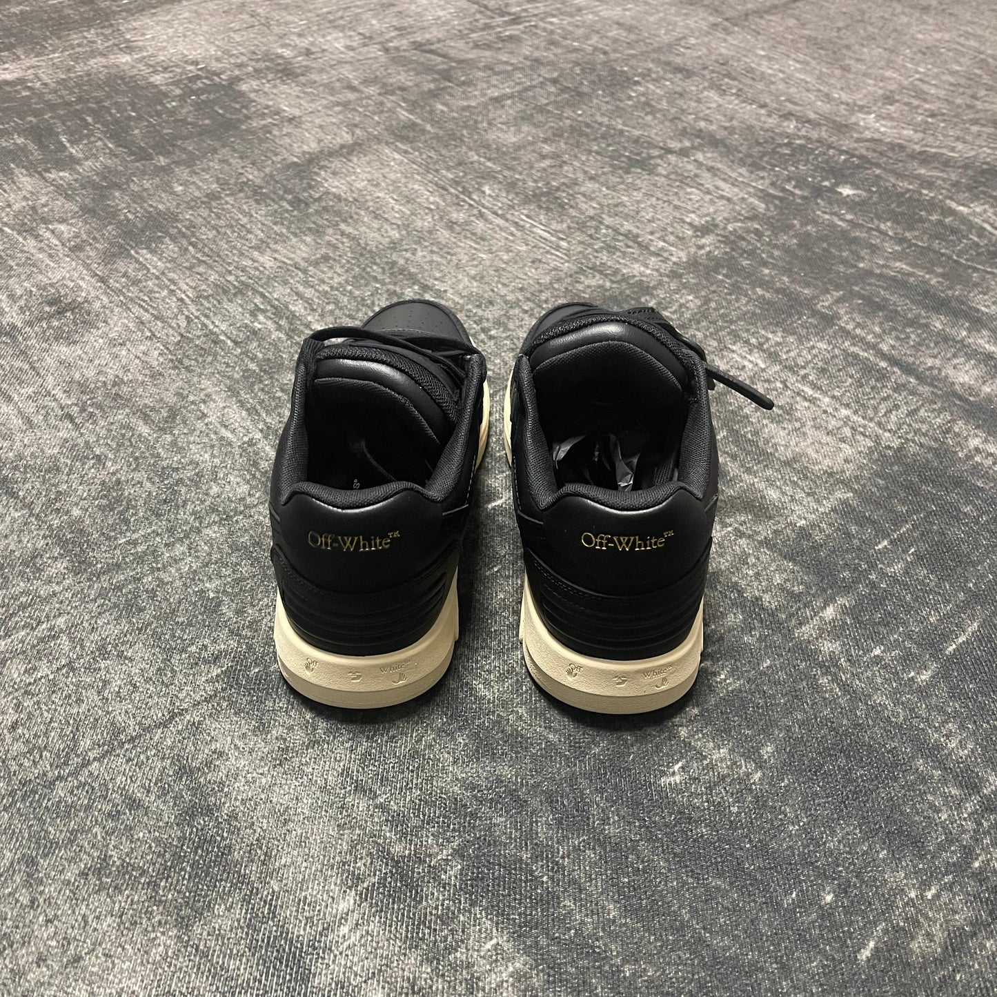 Off-White Out Of Office Calf Leather Black Gold