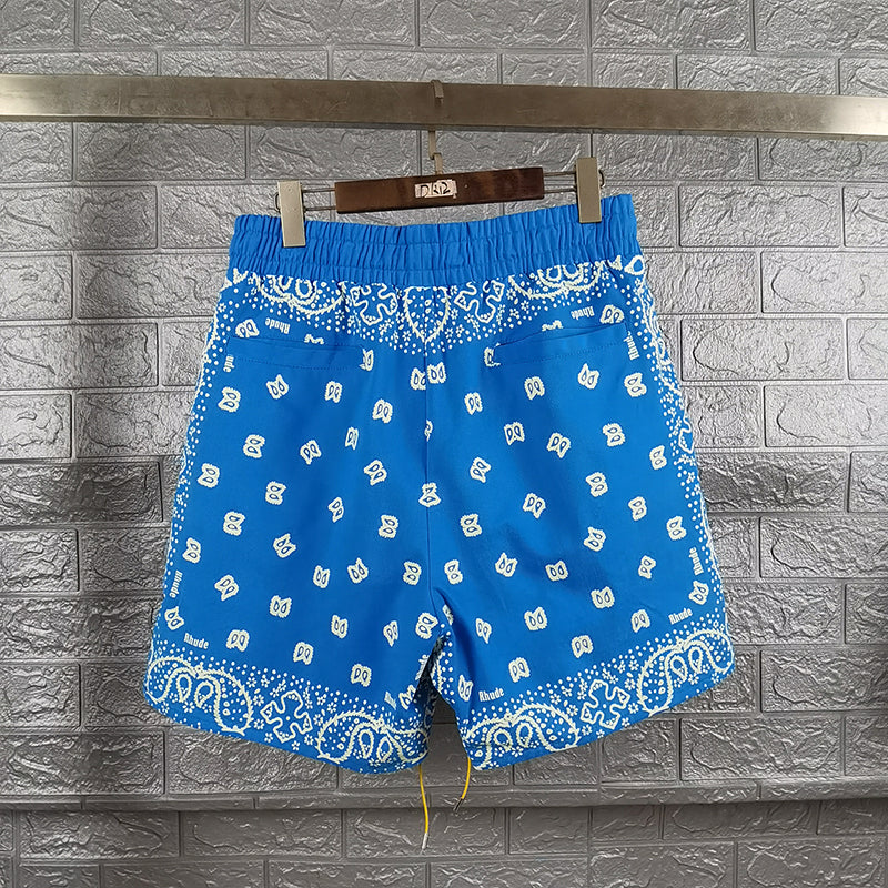 Rhude Bandana Print Swim Trunk Short Blue